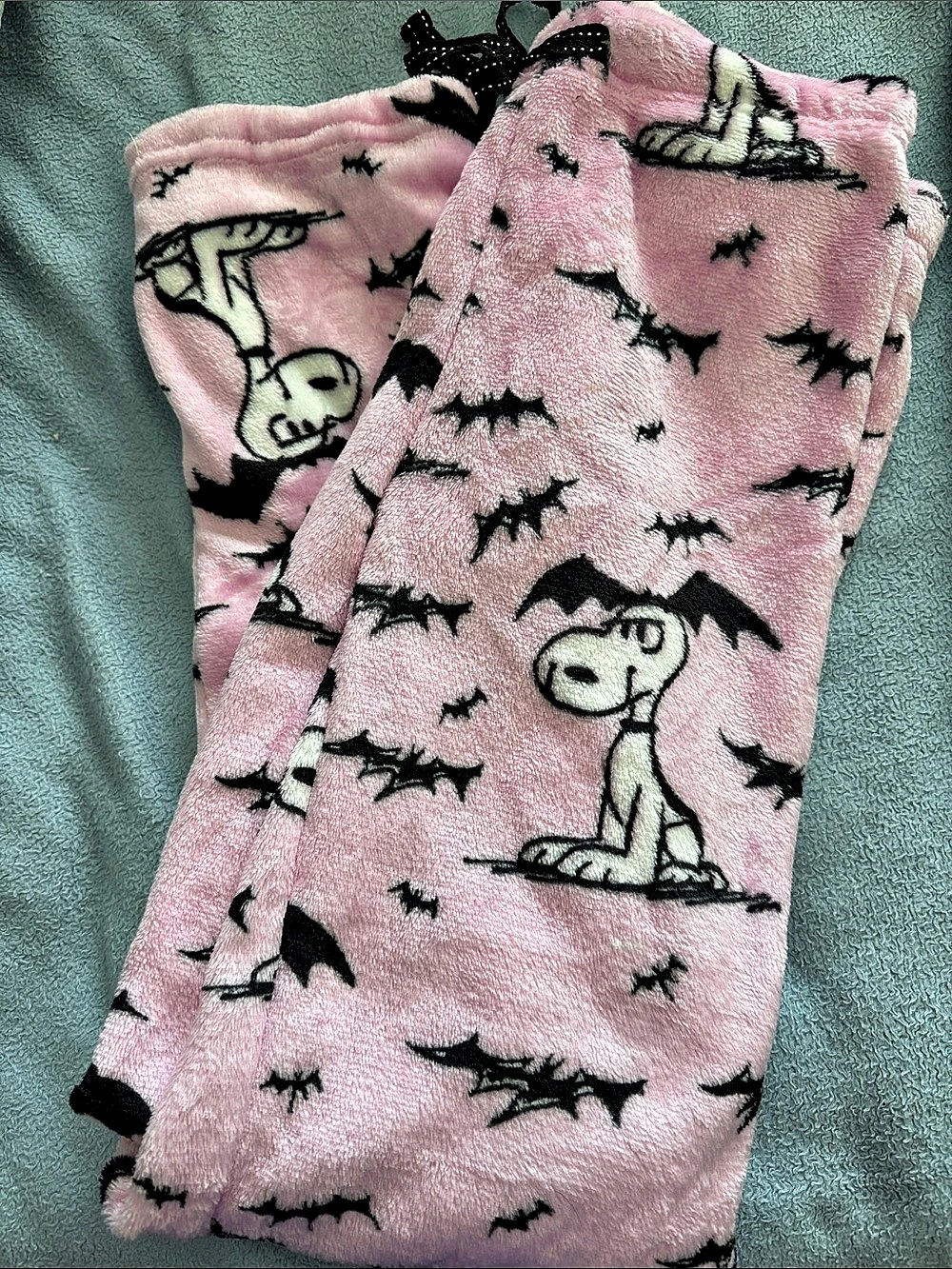 Peanuts Pink Plush Pajama Pants Size Medium Like New